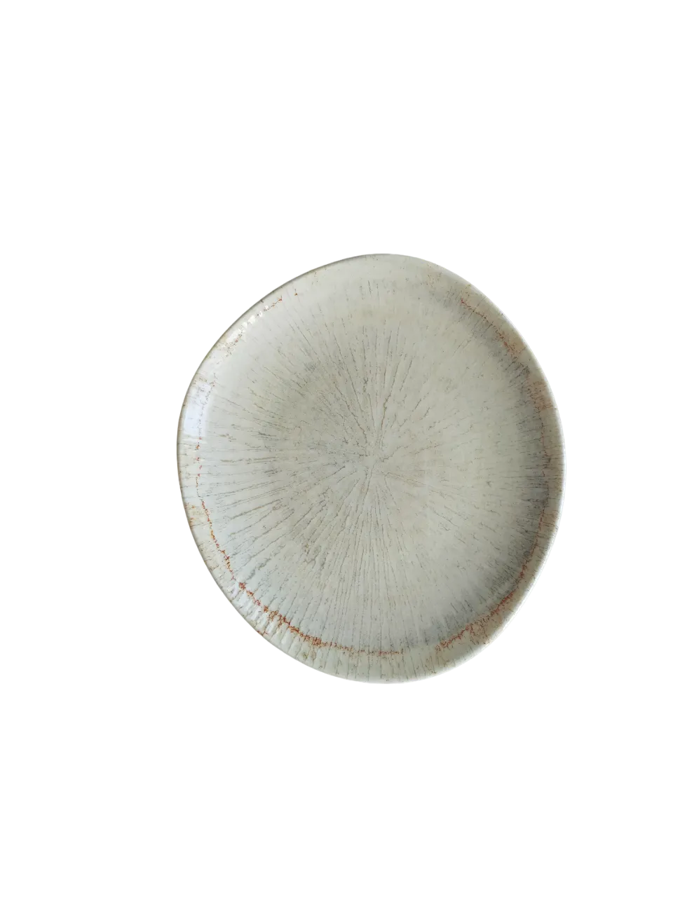 ID Fine 5327740 Coupe Plate, 10.6" x 9.6" Oval Ceramic, Zen Sand Vitrified Stoneware Coupe Rim