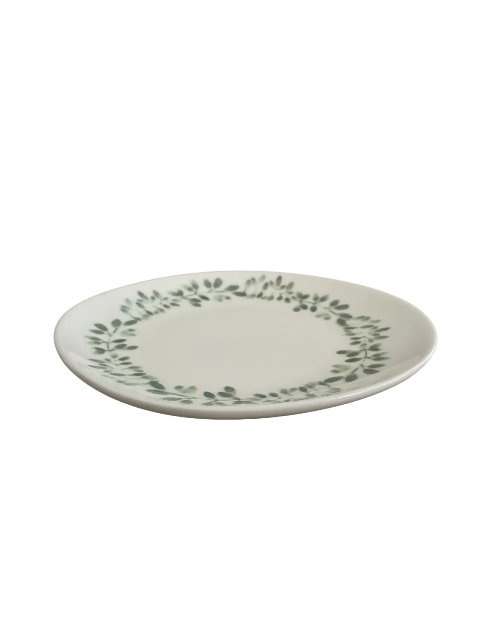 ID Fine 5327744 1972 Coupe Plate, 8.3" x 7.5" Garden Green Stoneware Coupe Rim