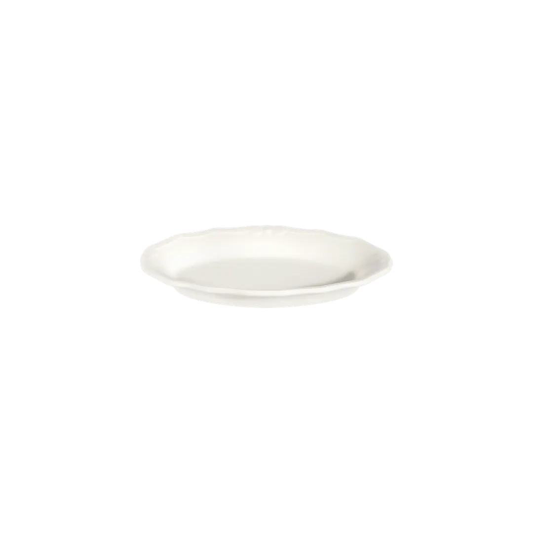 Mikasa 5335277 Fine China Oval Platter, 8.07" x 12.4", White Tiffany, Elegant Dinnerware Tray