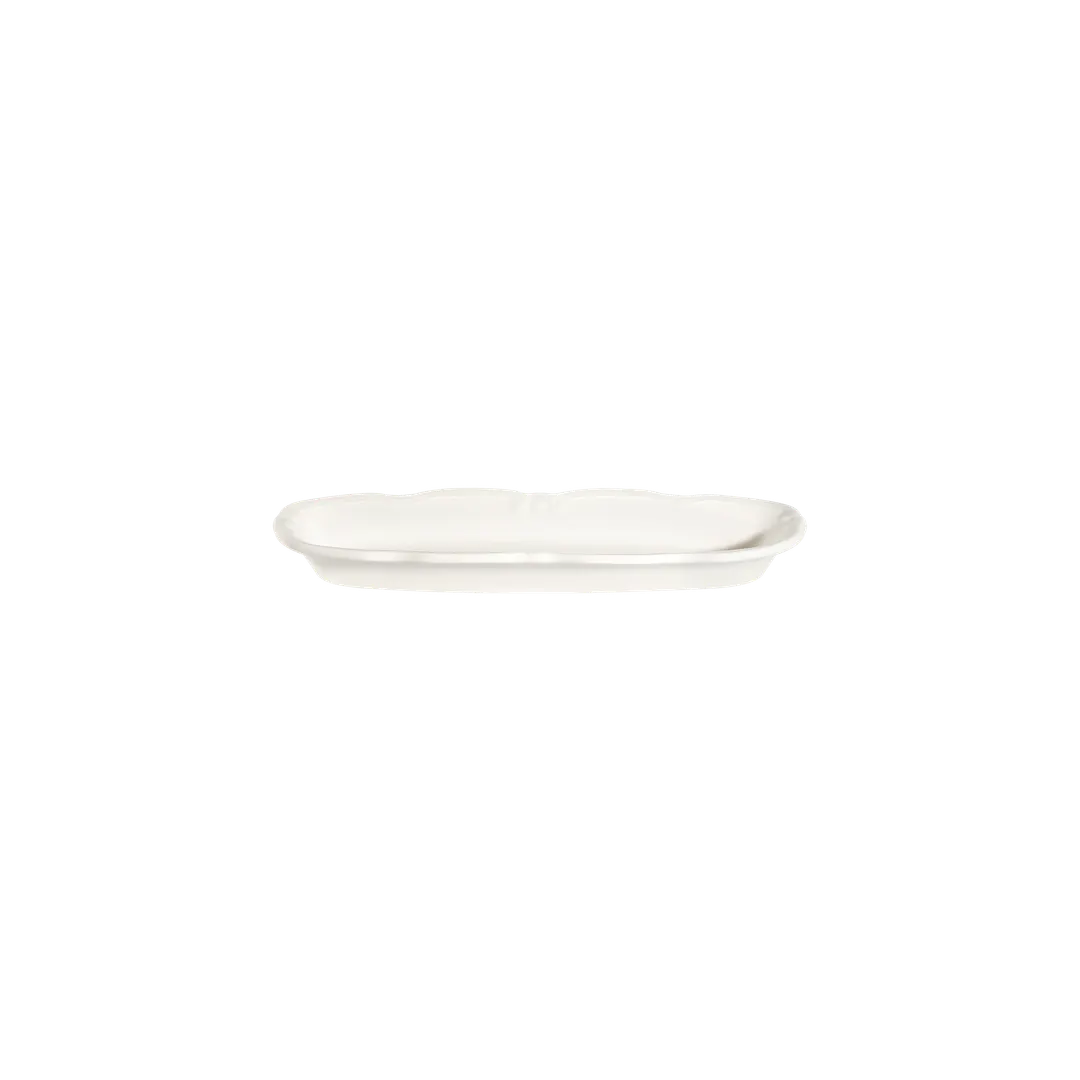 Mikasa 5335281 Fine China Oval Platter, ID Fine Oval Design, 2.56" x 8.6", Tiffany White