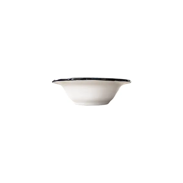 ID Fine 5335881 - 6.3" Round China Bowl, 10.2oz Capacity, Black Line Fulya Finish, China Material