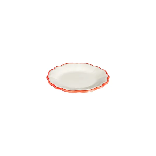 ID Fine 5335886 1972 Coupe Plate, 5.9" Round Porcelain, Coral Finish, Dishwasher Safe