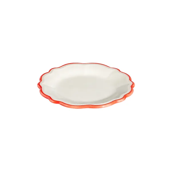 ID Fine 5335888 1972 Coupe Plate, 8.26" Round Porcelain, Coral Finish, Dishwasher Safe