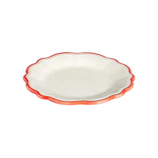 ID Fine 5335889 1972 Coupe Plate, 10.24" Round Porcelain, Coral Fulya, Dishwasher Safe Coupe Rim