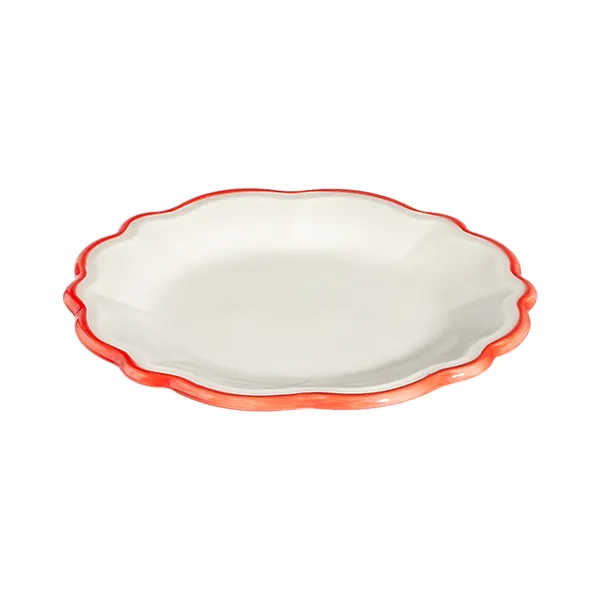 ID Fine 5335890 1972 Coupe Plate – 11.42" Round Porcelain, Coral Fulya, Dishwasher Safe Coupe Rim