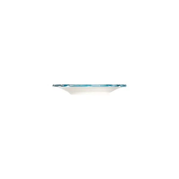 ID Fine 5335904 1972 Coupe Plate 5.91" Round Porcelain Plate Teal Line Fulya Dishwasher Safe