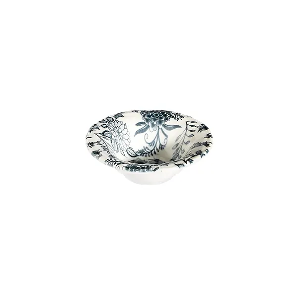 ID Fine 5335947 1972 Bowl – 6.3" Round China, Herba Black Fulya, 10.2 oz Capacity