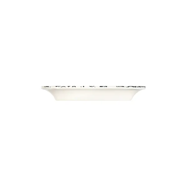 ID Fine 5335949 Rectangular China Platter 8.27" x 4.1" Herba Black Fulya Porcelain - 1/Each