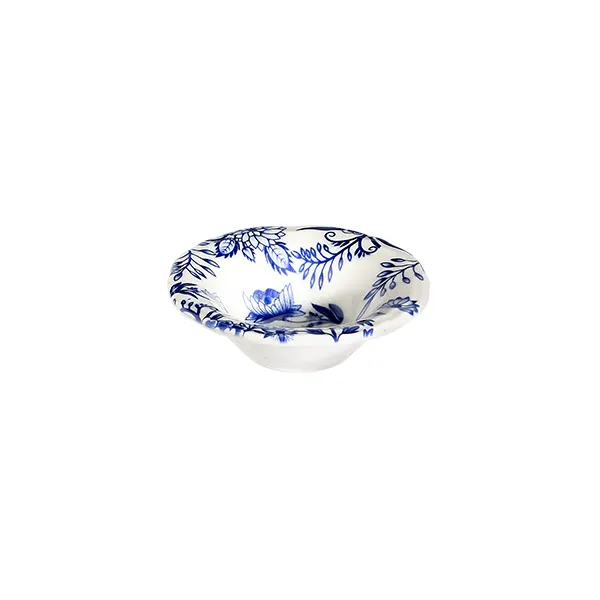 ID Fine 5336720 1972 Bowl – 6.3" Round China Dinnerware, 10.2oz Capacity, Herba Blu Fulya Finish