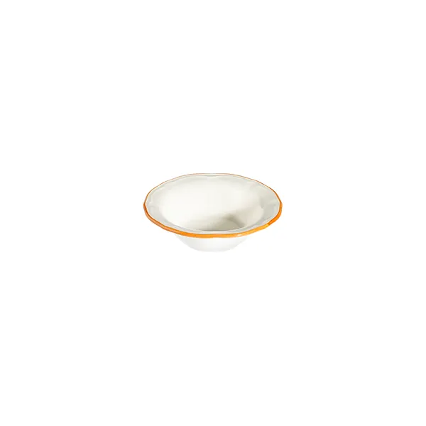 ID Fine 5336879 1972 Bowl - 4" Round China Dinnerware, 3.5 oz Capacity, Use, Mustard Line Fulya Finish
