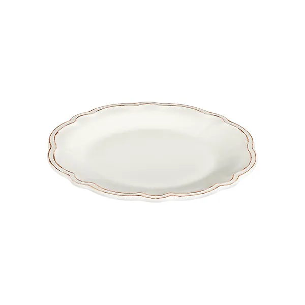 ID Fine 5336888 1972 Coupe Plate, 10.24" Round Porcelain Dinnerware, Coupe Rim, Retro Fulya Design