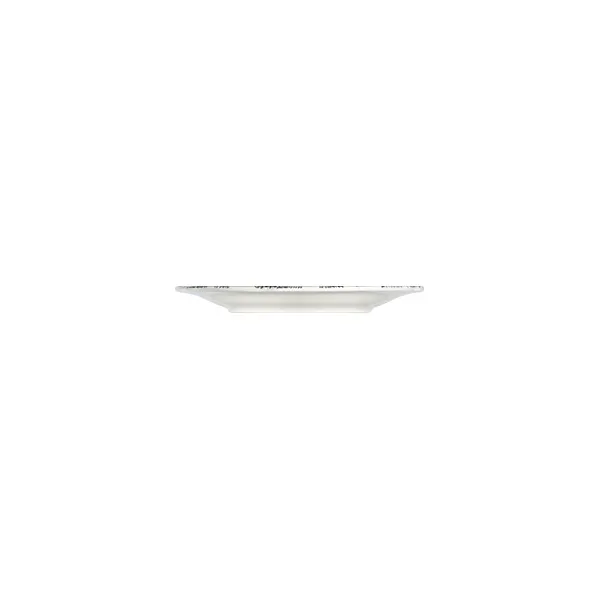 ID Fine 5336889 1972 Coupe Plate, 5.91" Round Porcelain, Silva Black Fulya Finish, Dishwasher Safe