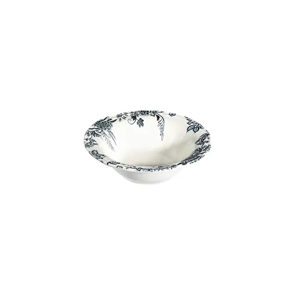 ID Fine 5336894 - 6.3" 10.2oz Round China Bowl, Silva Black Fulya Finish, Dinnerware