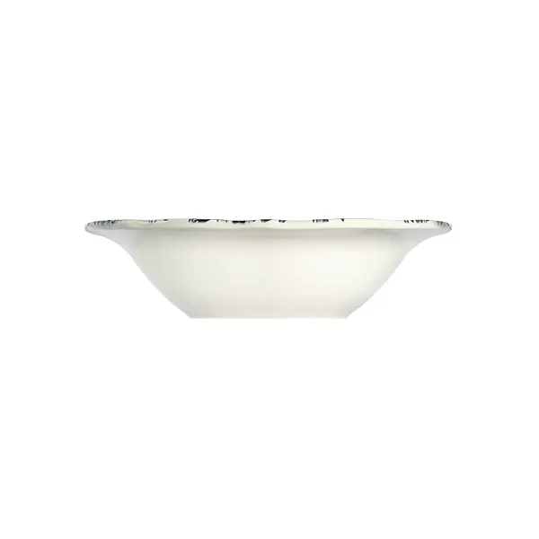 ID Fine 5336895 9" Round Porcelain China Bowl, 38oz Capacity, Silva Black Fulya Finish, General Use