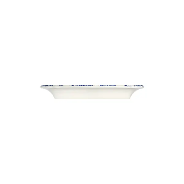 ID Fine 5336909 Oval Platter, 8.27" x 4.1" Silva Blue Fulya China Oval Serving Tray - 1/Each