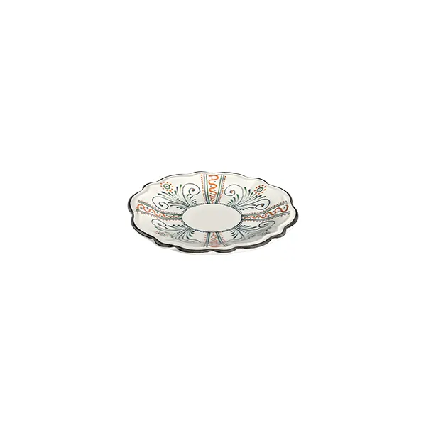ID Fine 5336927 1972 Coupe Plate, 5.91" Round Porcelain Veila Fulya Color, Coupe Rim Edge
