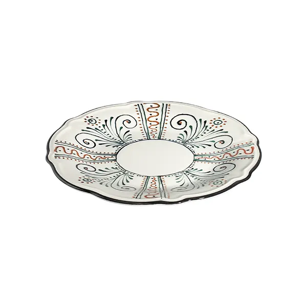 ID Fine 5336930 1972 Coupe Plate, 10.24" Round Porcelain Dinnerware, Veila Fulya Color, Coupe Rim
