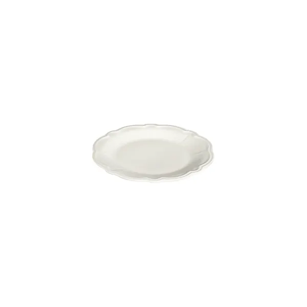 ID Fine 5336937 1972 Coupe Plate, 11.42" Round Porcelain, White Fulya Finish, Dishwasher Safe