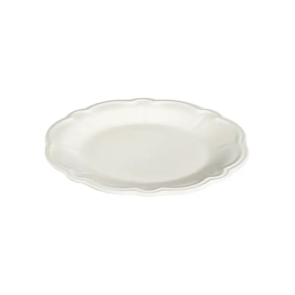 ID Fine 5336938 1972 Coupe Plate, 10.24" Round Porcelain Dinnerware, White Fulya, Dishwasher Safe