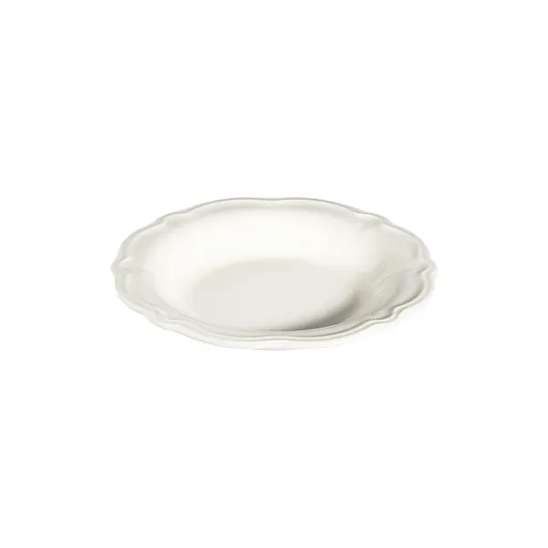 ID Fine 5336939 - 5.9" Deep Round China Plate, 6.9oz White Fulya Porcelain, Dishwasher Safe