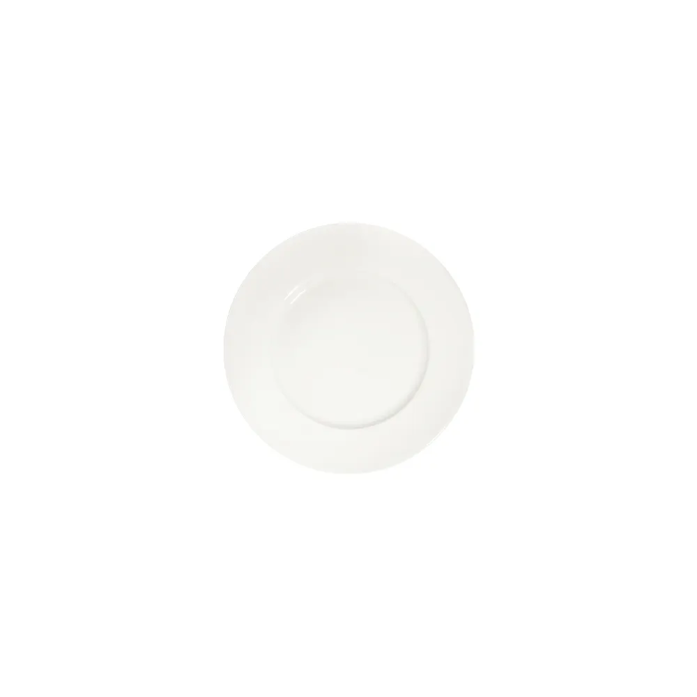 ID Fine 5337004 Fine China Round Plate, 6.25" White Porcelain, Coupe Rim, Dishwasher Safe
