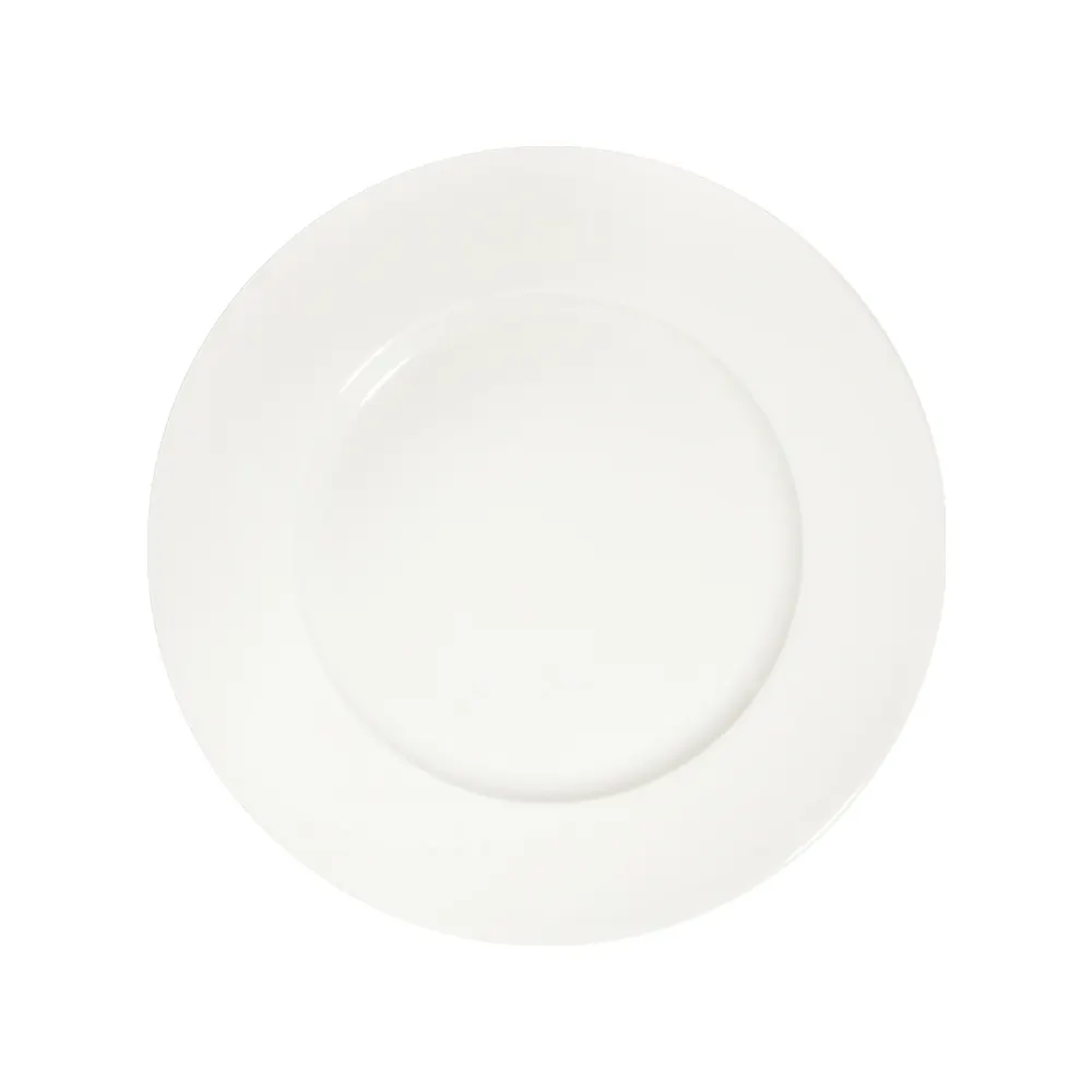 ID Fine 5337071 Fine China Round Plate, 11" (10.200") White Porcelain, Coupe Rim, Dishwasher Safe