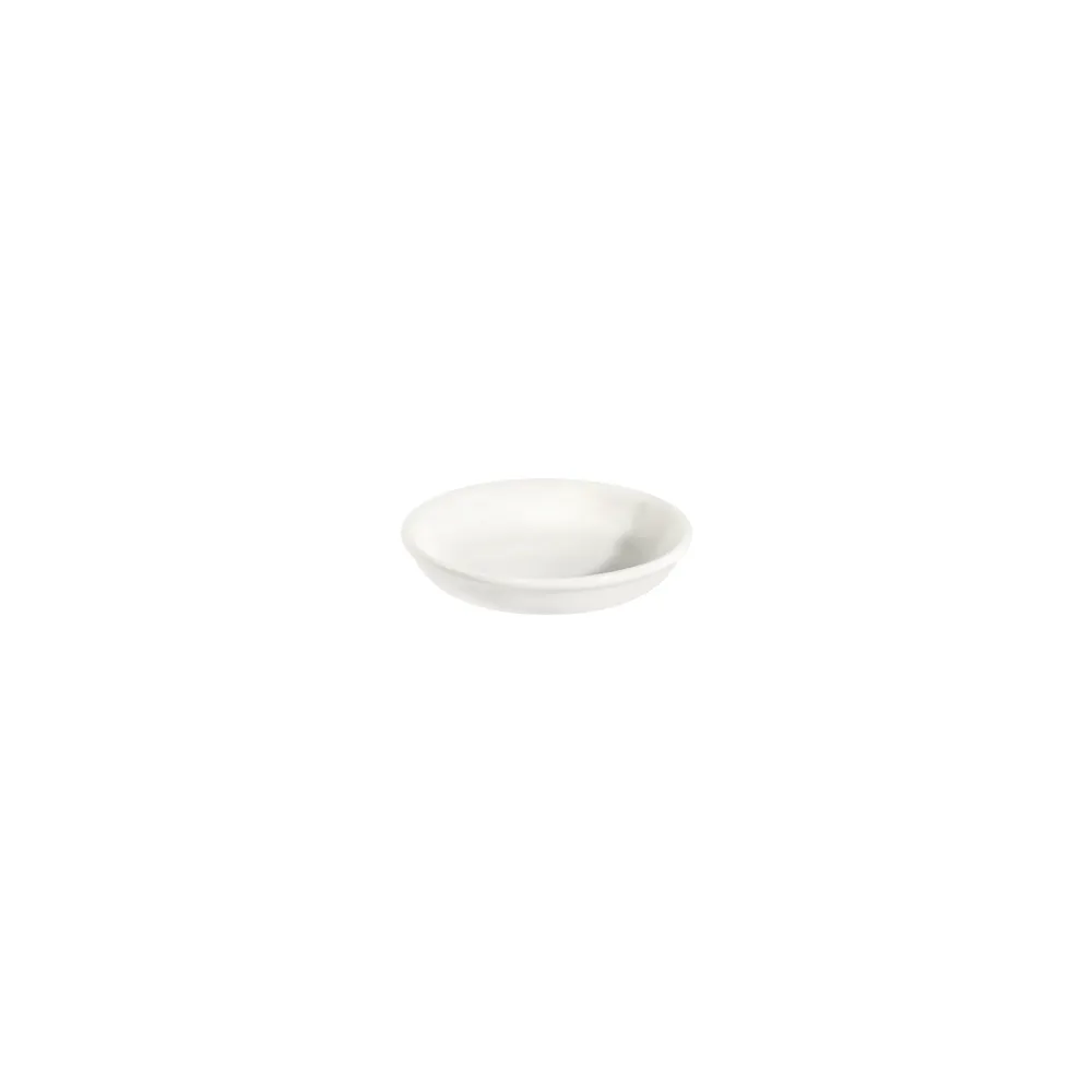 ID Fine 5337078 Round China Plate, 3.15" Diameter, White Lona Fine Porcelain, Rim, Dishwasher Safe