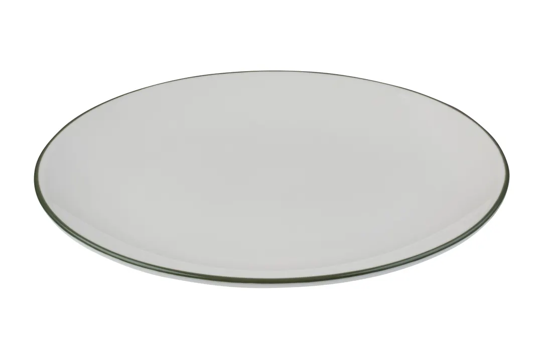 ID Fine 5337301 9" Round Coupe Rim Fine China Plate, Modest Green, Dishwasher Safe