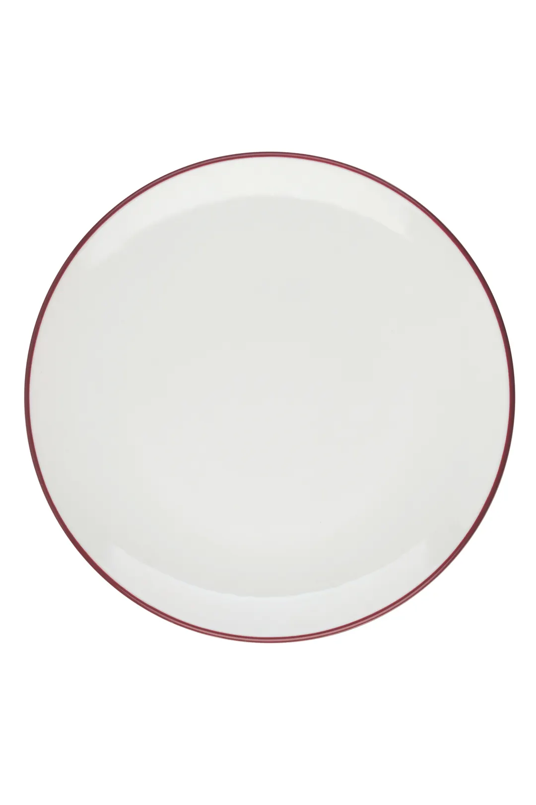 ID Fine 5337304 - 11.22" Round Coupe Rim Fine China Plate, Modest Maroon, Dishwasher Safe - 1/Each