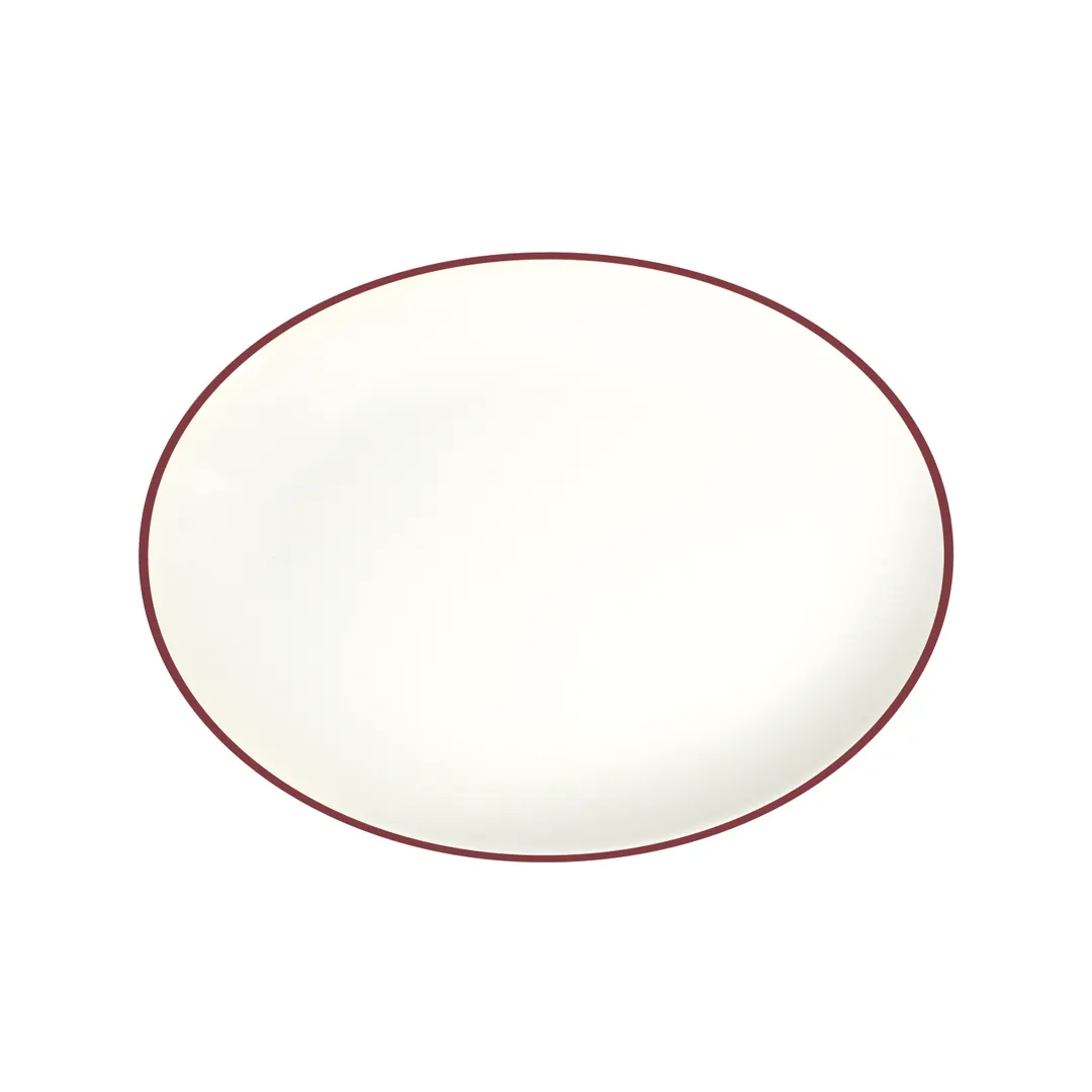 ID Fine 5337311 Oval Fine China Platter, 10.63" x 14.63", Modest Maroon, Dishwasher Safe