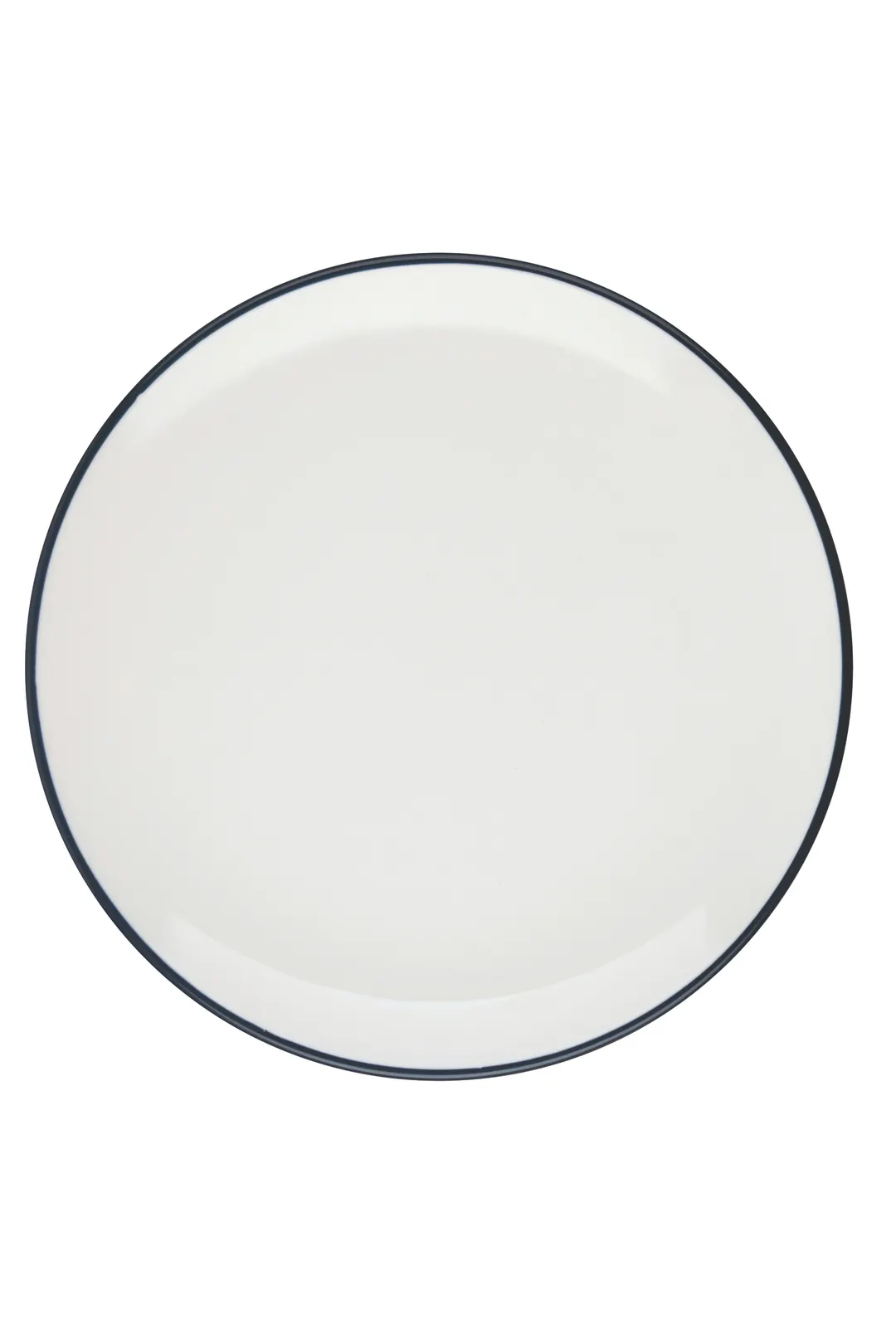 ID Fine 5337493 Fine China Plate, 11.22" Diameter Round Coupe Rim, Modest Navy, Dishwasher Safe