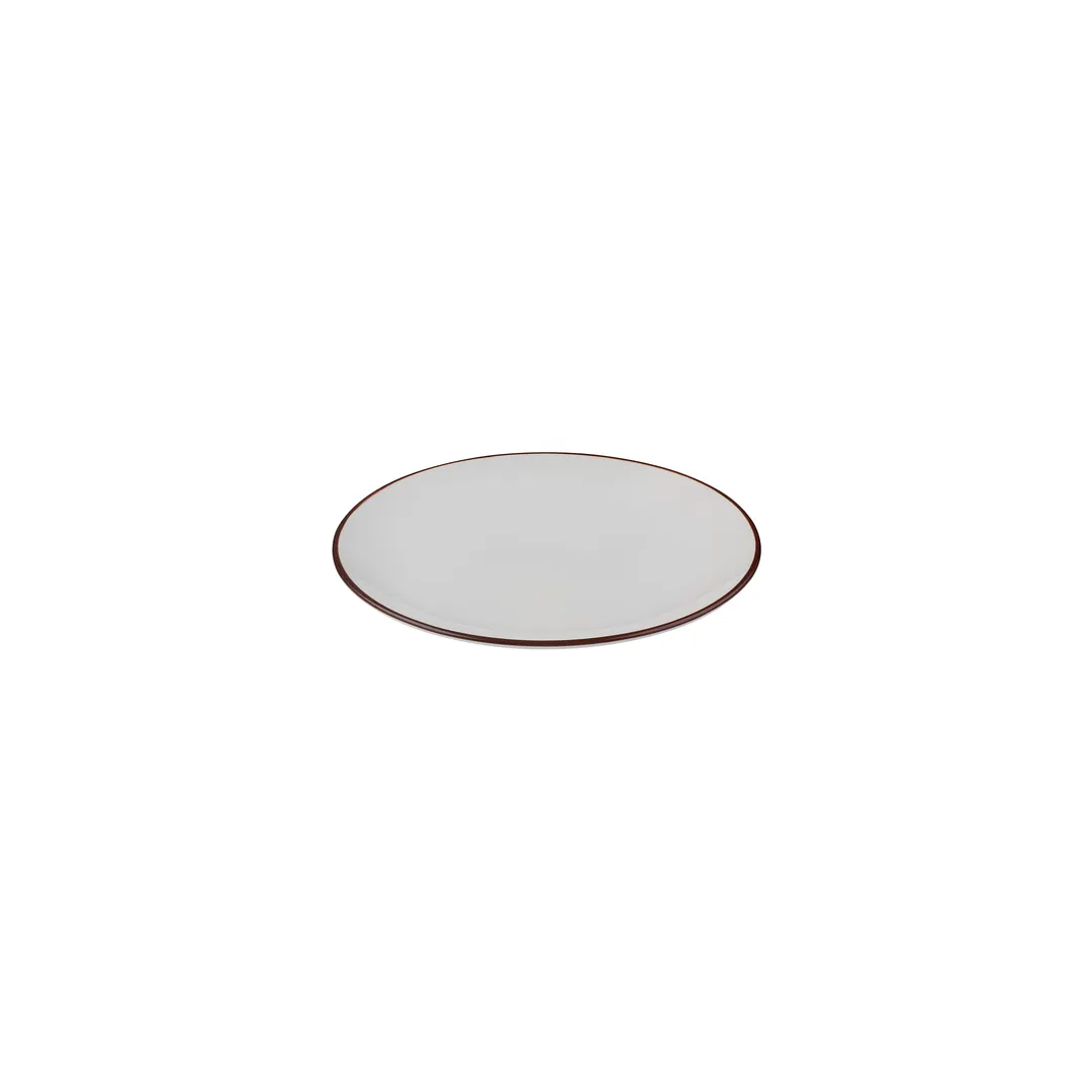 ID Fine 5339006 - 8.27" Round Coupe Rim Fine China Plate, Modest Brown, 8-1/4" Diameter