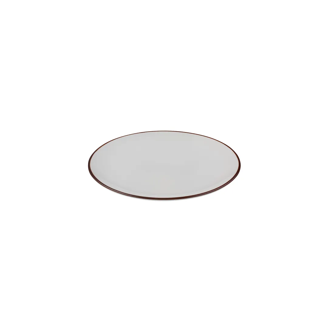 ID Fine 5339007 Fine China Plate, Round Coupe Rim, 9.84" Modest Brown Dinnerware