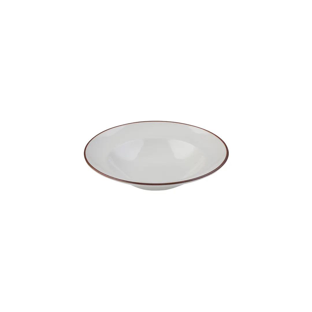 ID Fine 5339040 Round Deep Rim China Plate, 9.84" (9-13/16) 14 oz, Modest Brown