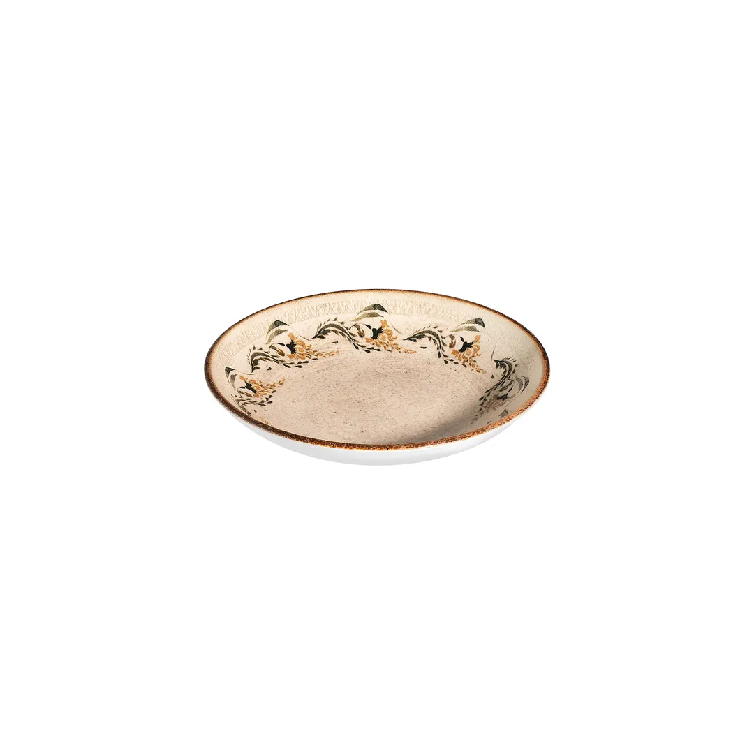 ID Fine 5339637 - 9.8" Round Deep Rim Fine China Plate, Voyage Terra, 14 oz Capacity