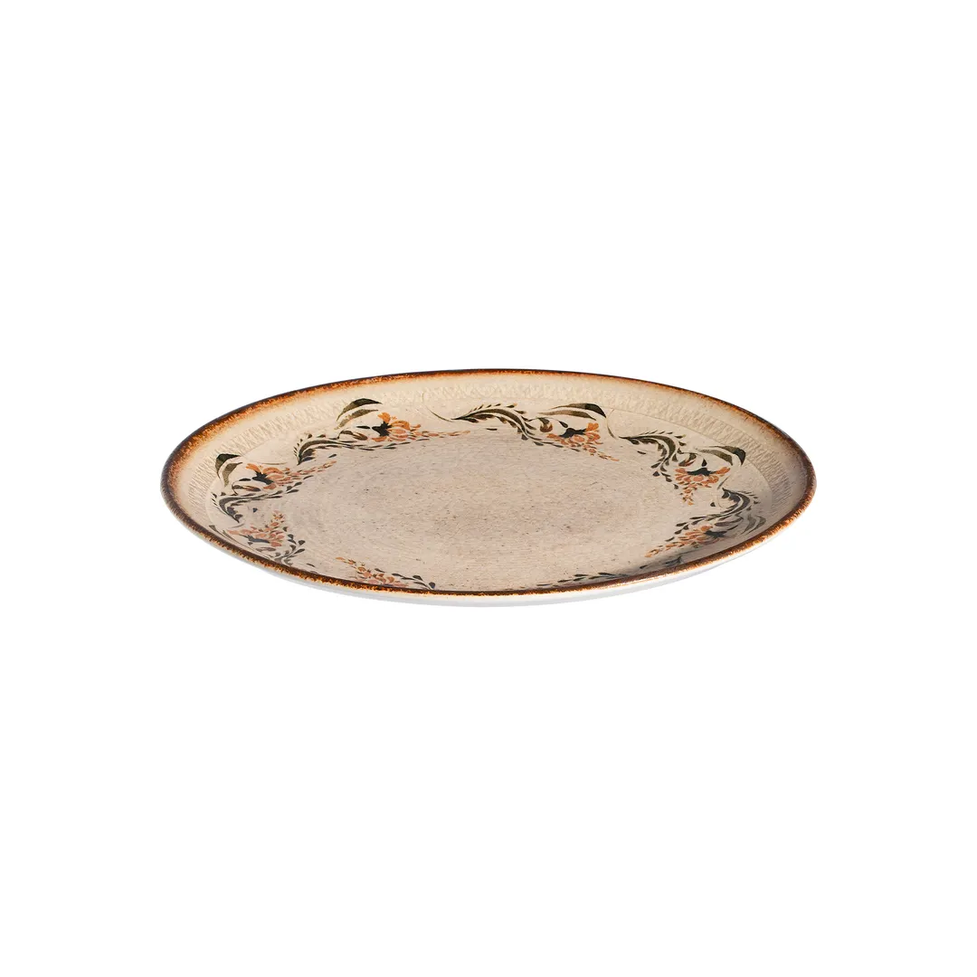 ID Fine 5339642 Oval China Platter, 10.6" x 14", Voyage Terra Fine China, Elegant Dinnerware