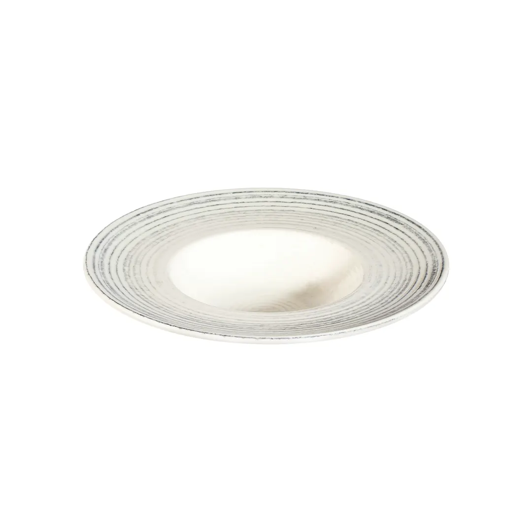 ID Fine 5340218 China Plate - 11.5" Diameter, 16 Oz Capacity, Black Marmol Finish