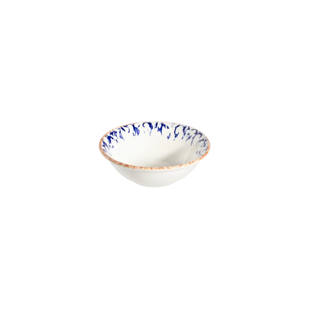 ID Fine 5340222 - 7.14" Blue Round Fine China Bowl, 21 oz Capacity, General Usage, Venecia Design