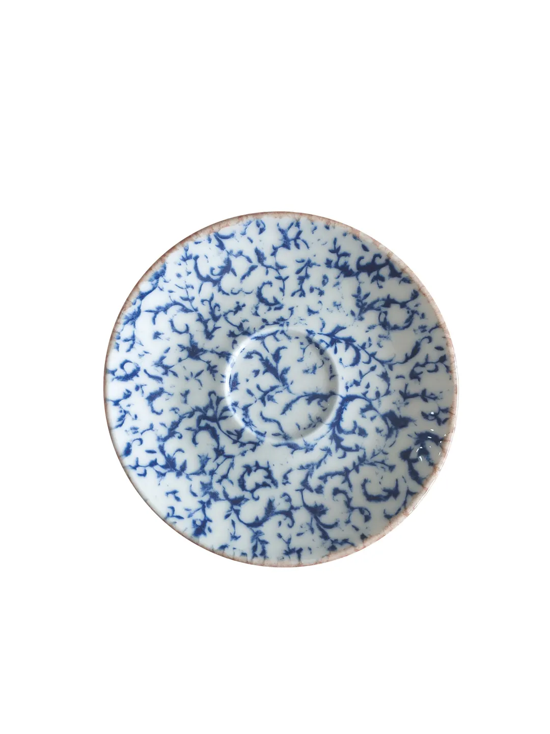ID Fine 5340225 Espresso Saucer, 4.8" Diameter Round Blue Fine China, Venecia Design
