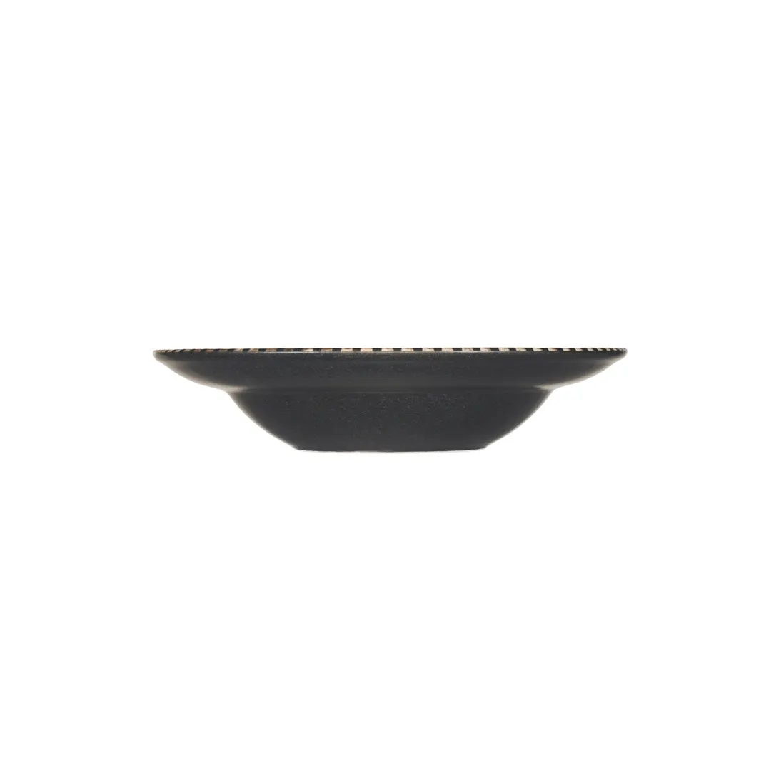 ID Fine 5340235 Deep Rim China Plate, 9.875" Diameter, 14 Oz Capacity, Black Fine China, Reckless