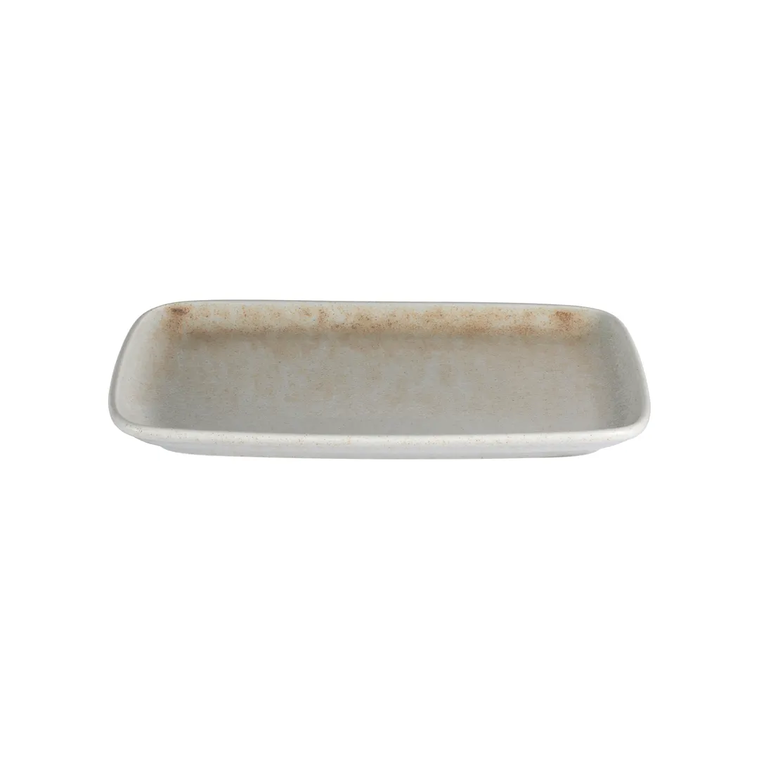 ID Fine 5340248 Rectangular Fine China Platter, 10.88" x 8", Mellow Green Finish