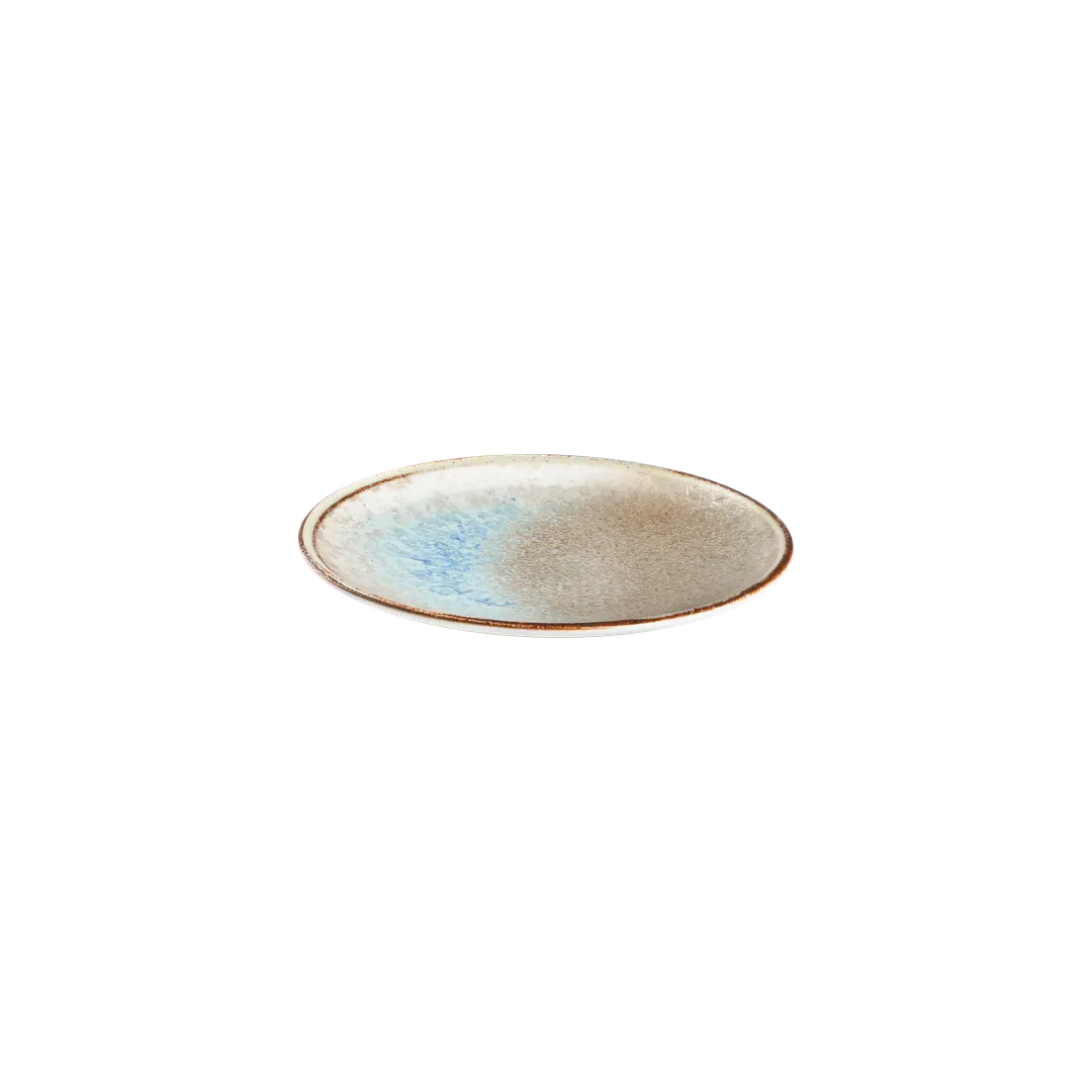 ID Fine 5340280 - 11.67" Round Coupe Rim China Plate, Blue Fine China, Elegant Dinnerware