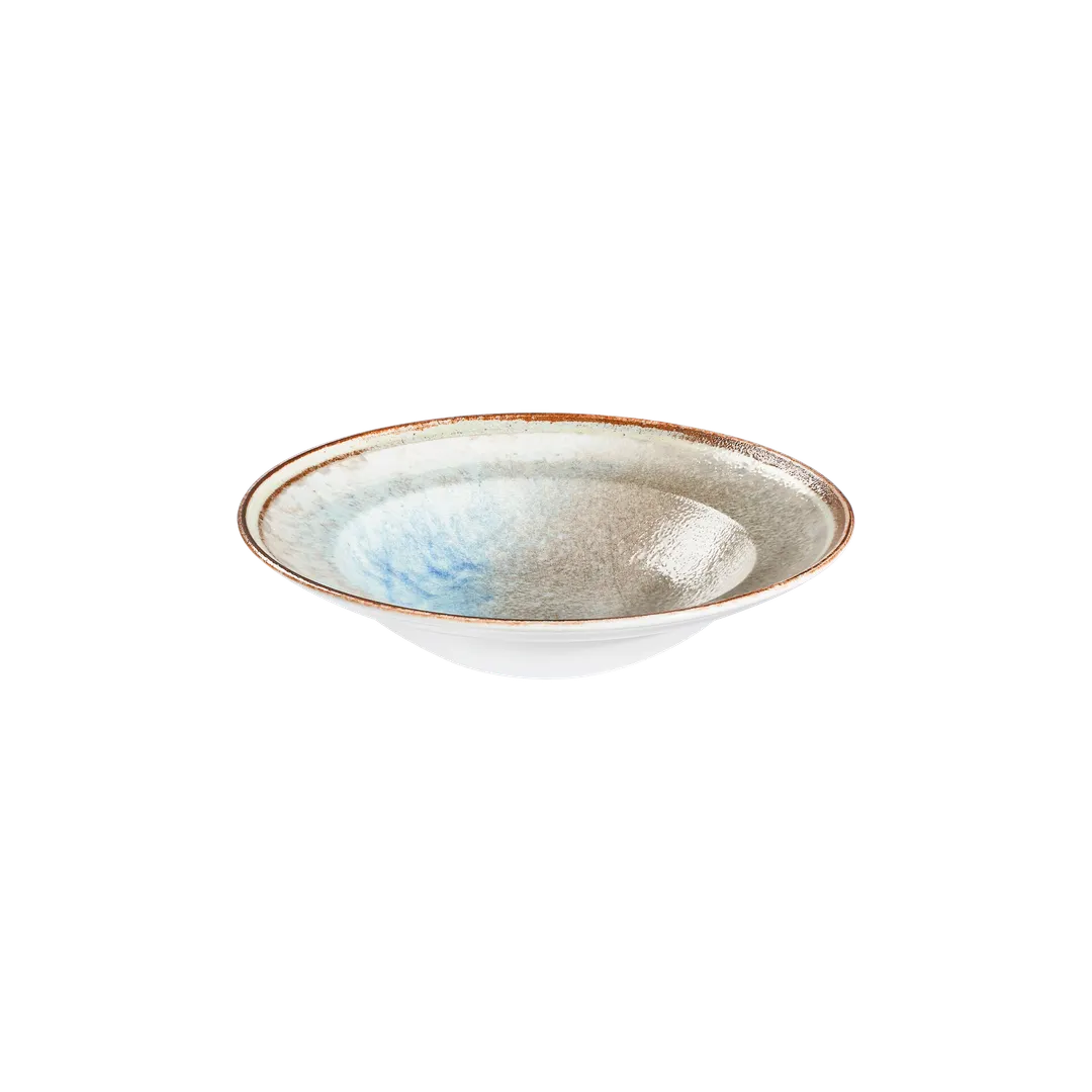 ID Fine 5340286 Deep Rim China Plate, 11.11" Diameter, 19 Oz Capacity, Blue Fine China, Delta