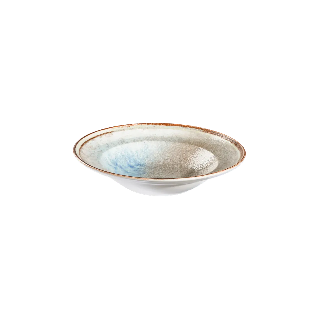 ID Fine 5340287 11.6" Round Deep Rim Blue China Plate, 16 oz Capacity, Fine China, Delta Design