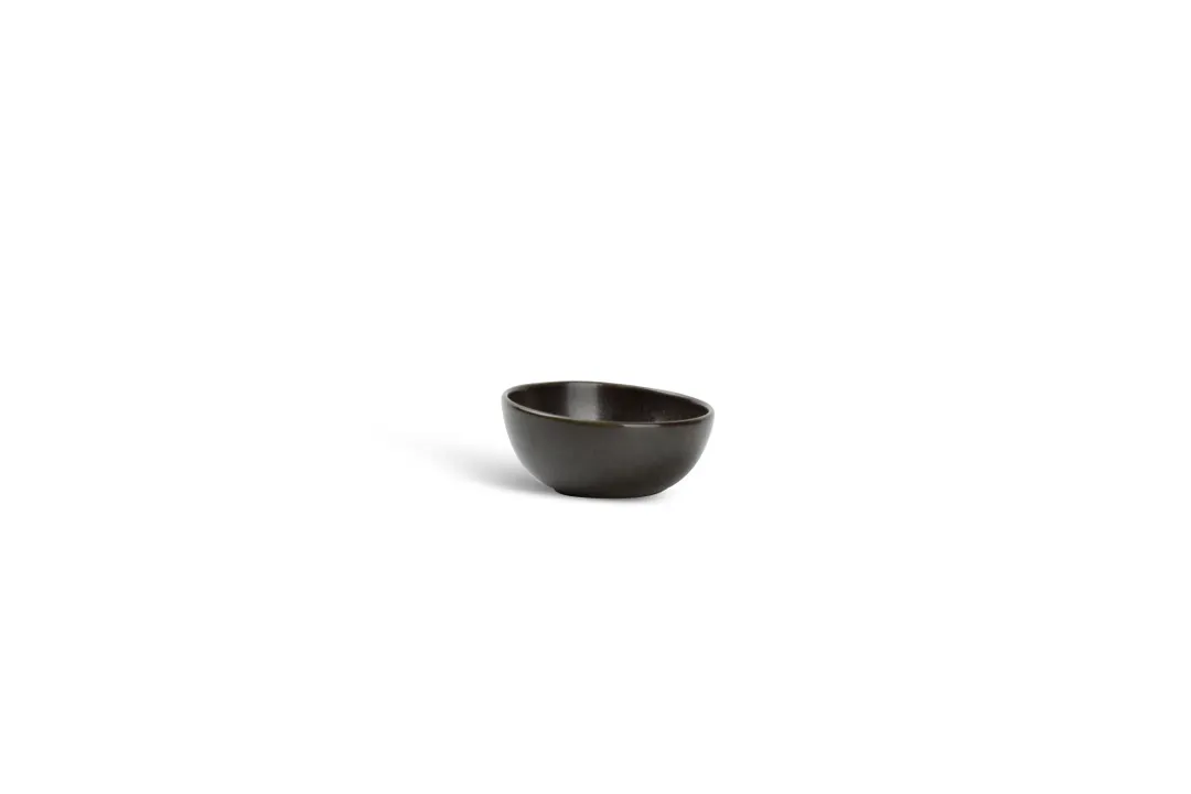 F2D 5341134 Fine2Dine Round China Bowl, 3.94" Diameter, 5.4 oz Capacity, Black Porcelain