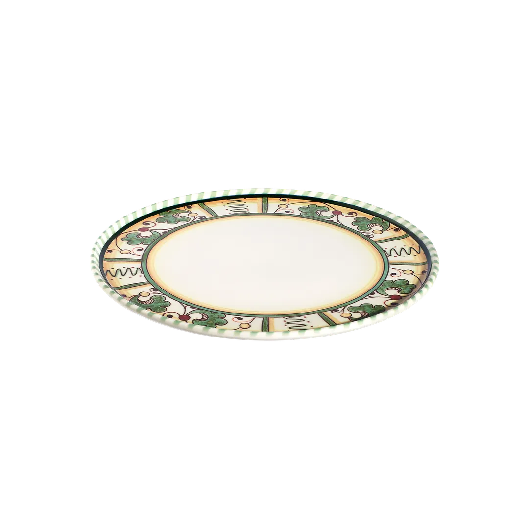 ID Fine 5341919 Pizza Plate, 12.9" Round Fine China, White, Narrow Rim, Flat Edge