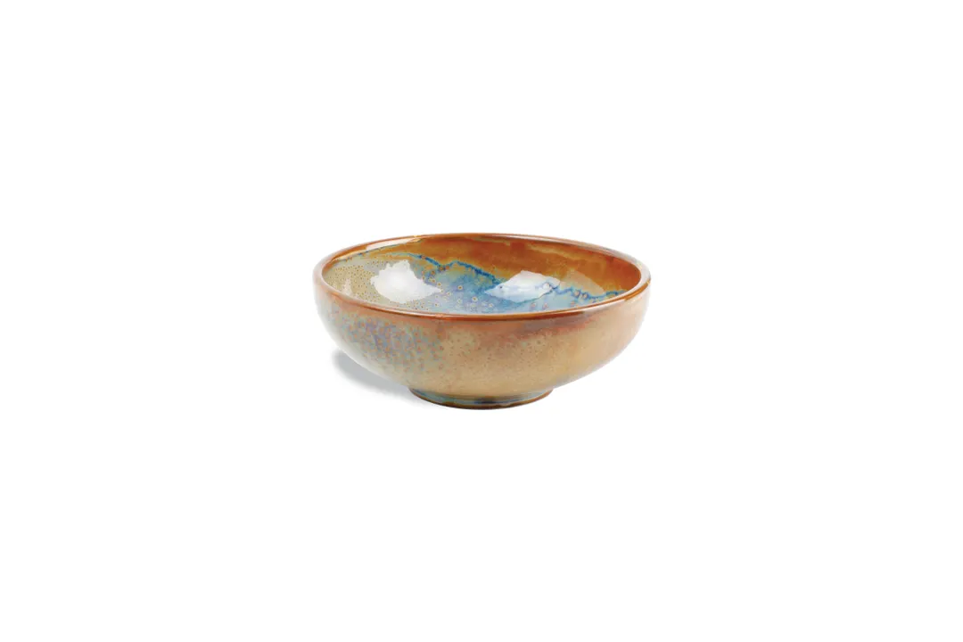 F2D 5344598 - 7" Round Porcelain China Bowl, 31 oz Capacity, Blue Ceramic, General Usage