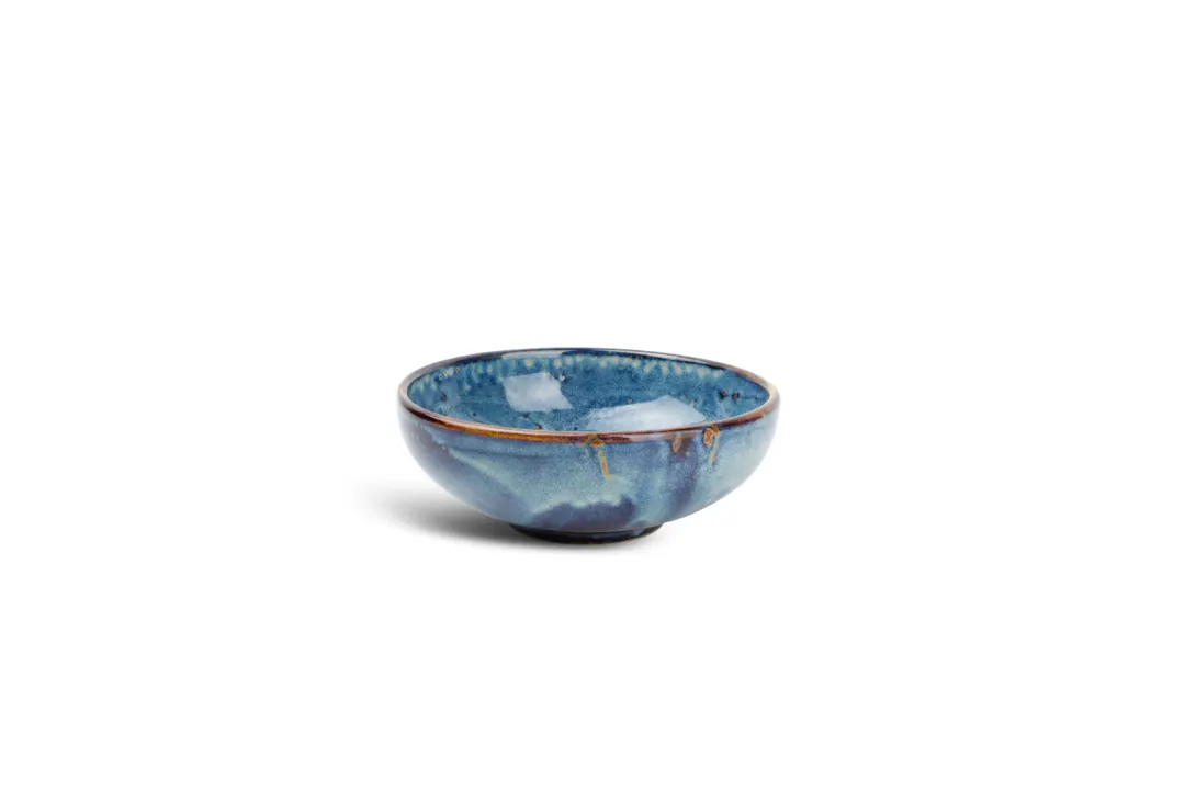 F2D 5344598 - 7" Round Porcelain China Bowl, 31 oz Capacity, Blue Ceramic, General Usage