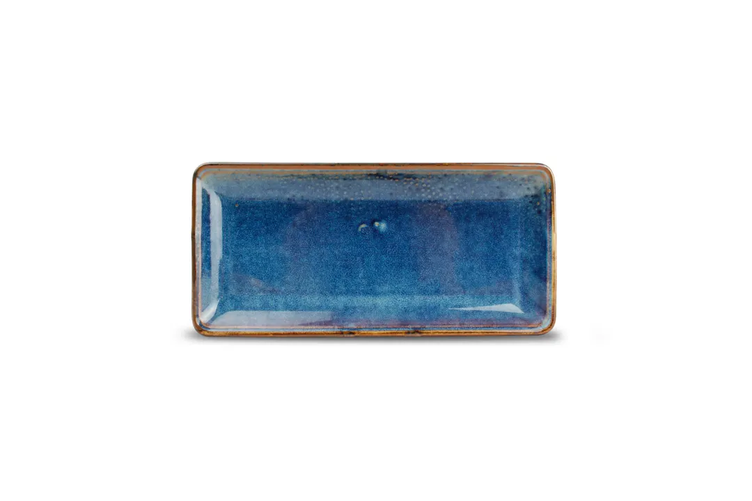 F2D 5344994 Oval Porcelain Platter, 10 1/4" x 4 3/4" Blue Nova Finish, Elegant Dinnerware Serveware