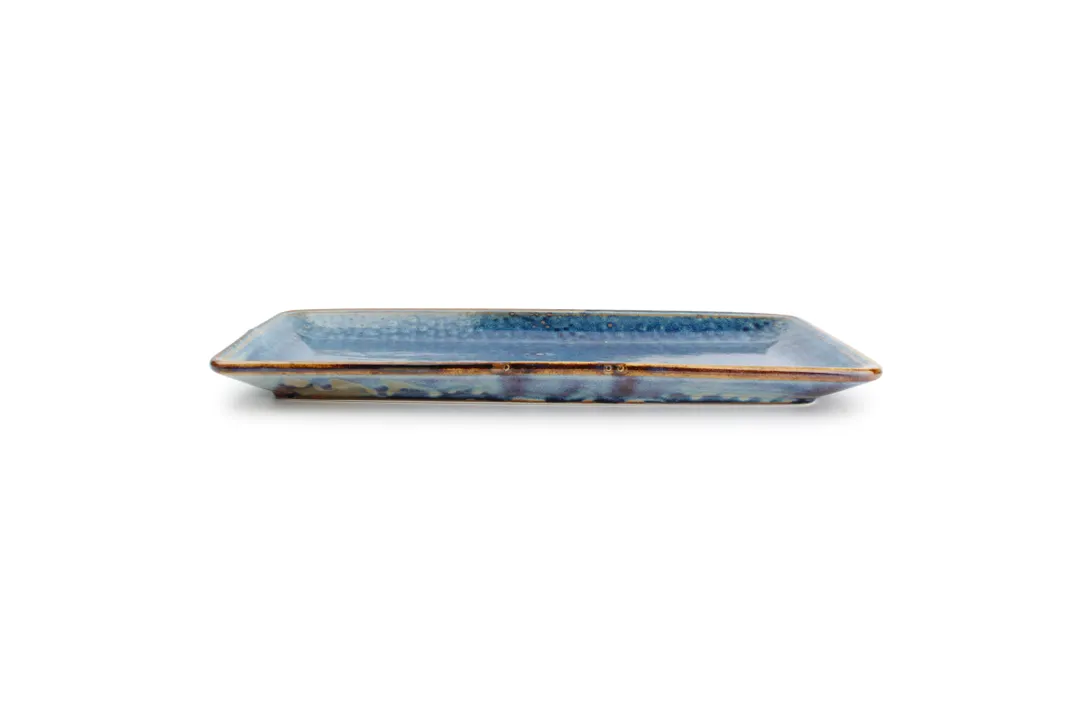 F2D 5344997 Oval Porcelain Platter, 12" x 5½" Nova Blue, Oval Shape, Porcelain, Blue Finish - 1/Each